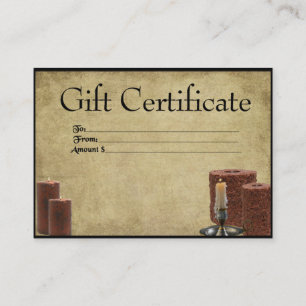 Grubby-kaarsen - Prim Cards voor cadeaubonnen Kortingskaartje