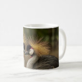 Grue couronnée Mug café blanc (Devant droit)