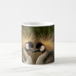Grue couronnée Mug café blanc