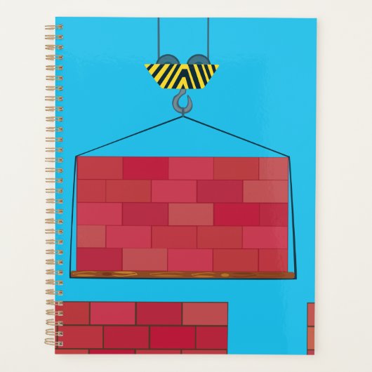 Grue de construction Levant mur de brique (Devant)