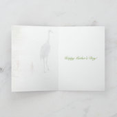 Grue de sable avec bébés Carte de fête des mères (Intérieur)