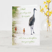 Grue de sable avec carte de Fête des pères bébé (Fleur jaune)