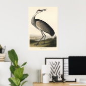 Grue de Whooping Impression de Style Audubon Vinta (Bureau à domicile)