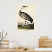 Grue de Whooping Impression de Style Audubon Vinta (Cuisine)