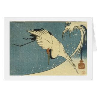 Grue et vague, Hiroshige