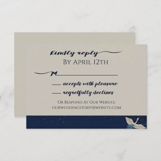 Grue japonaise RSVP avec option en ligne (Devant / Derrière)