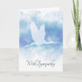 Grue sur la carte de deuil de sympathie d'aquarell (Devant)