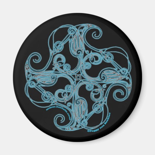 Grue zoomorphique Magnet celtique Conception #1 (Devant)