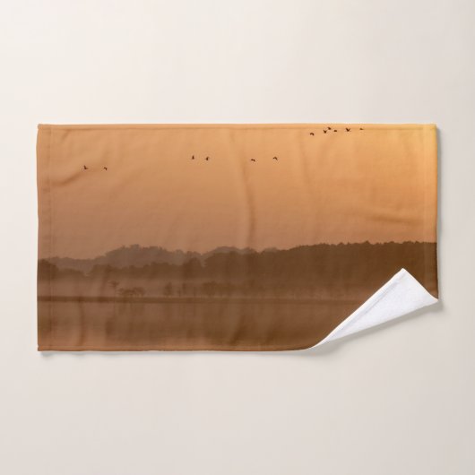Grues au soleil (Serviette à main)
