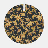 Grues baroques dorées : ornement rococo. (Verso)