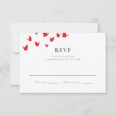 Grues en papier Origami Mariage RSVP (Devant)