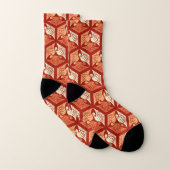 Grues japonaises, mandarin et orange clair (Paire)