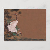 Grues japonaises vintages épousant des invitations (Devant)