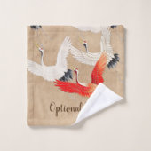 Grues volantes japonaises (Gant de toilette)