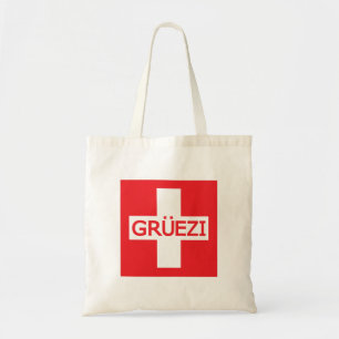 Gruezi Zwitserse vlag Tote Bag