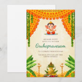 Gruhapravesham invite invitation Grihapravesh (Devant / Derrière)