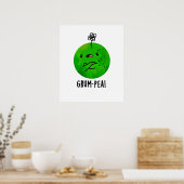 Grum-pea Funny Grumpy Pea Veggie Pun Poster (Keuken)