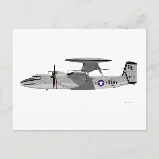 Grumman E-2C Hawkeye Briefkaart (Voorkant)