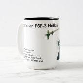 Grumman F6F-3 Hellcat Tweekleurige Koffiemok (Voorkant links)