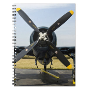 Grumman F8F Bearcat marine gevechtsvliegtuig op de Notitieboek