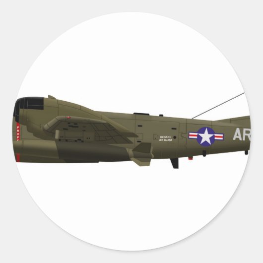 Grumman OV-1 Mohawk Ronde Sticker (Voorkant)