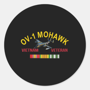 Grumman Ov-1 Mohawk Vietnam Veteraan Ov-1 Vliegtui Ronde Sticker