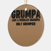 Grumpa als een gewone opa, alleen maar een bruier keramisch ornament (Links)