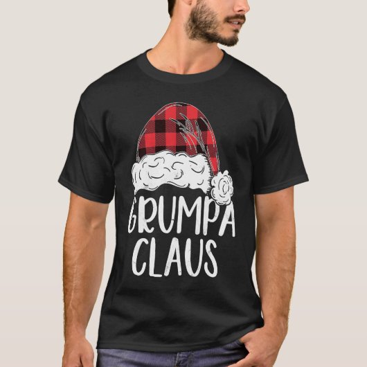 Grumpa Claus Christmas Costume Santa Matching Fam T-shirt (Voorkant)