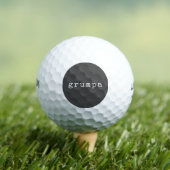 Grumpa | Funny Grumpy Grandpa in zwart-wit Golfballen (Insitu Shirt)