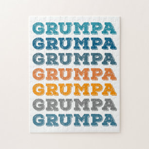 Grumpa   Funny Grumpy Grandpa Retro Text Design Legpuzzel