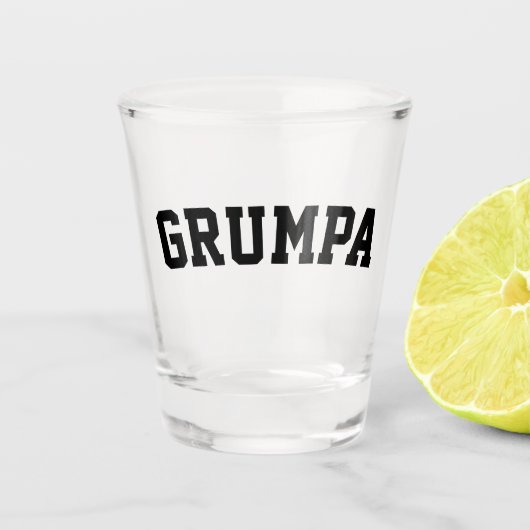 Grumpa Funny Novelty Grumpy Grandpa Graphic Black Shot Glas (Voorkant)