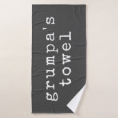 Grumpa | Grossesse grumeuse en noir et blanc (Serviette de bain)