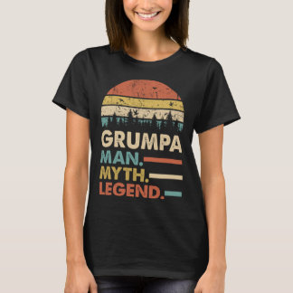 Grumpa Man Myth Legend Mannen Retro Classic G T-shirt