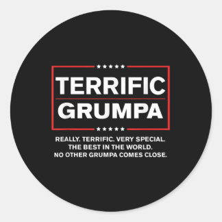 Grumpa Trump Vaderdag cadeau voor geweldige Grumpy Ronde Sticker