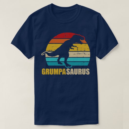 Grumpasaurus retro grandpa t-shirt (Design voorkant)