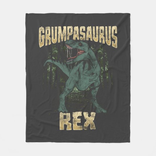 Grumpasaurus Rex Dinosaur T Rex Grandpa Fleece Deken (Voorkant)
