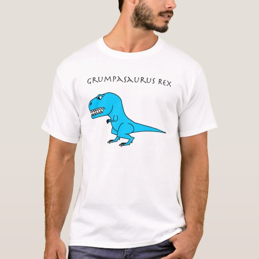 Grumpasaurus Rex Light Blue T-shirt (Voorkant)