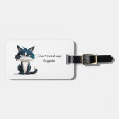 Grumpige kat bagagelabel (Voorkant horizontaal)