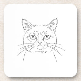 Grumpige kat bier onderzetter