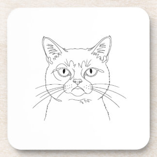 Grumpige kat bier onderzetter