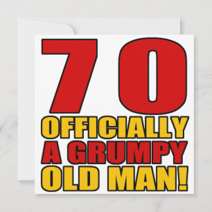 Grumpy 70th Birthday Humor Kaart