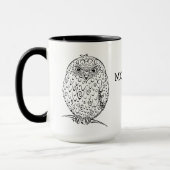Grumpy African Barred Owlet Design Mok (Links)