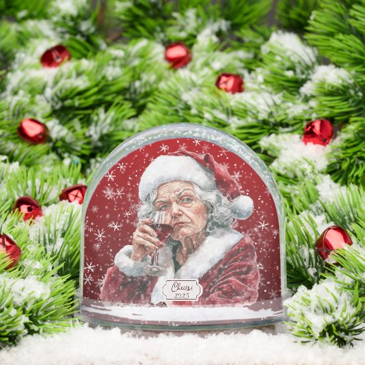 Grumpy Aging Female Friend Snow Globe (Noël)