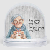 Grumpy Aging Female Friend Snow Globe (Arrière)