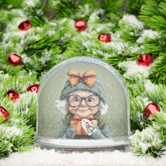 Grumpy Aging Female Friend Snow Globe (Noël)