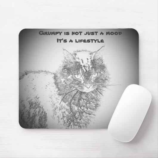 Grumpy Angel lifestyle Kat-muispad Muismat (Met muis)