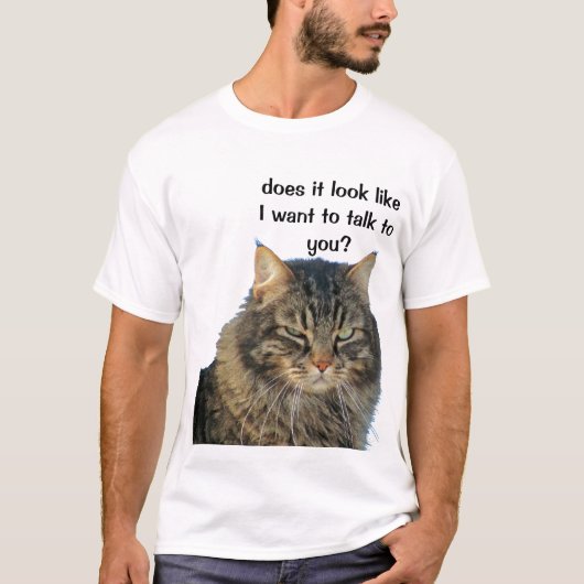 Grumpy Angel wil niet praten. T-shirt (Voorkant)