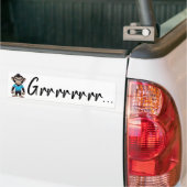 Grumpy Ape Decal, Grappige Boze 'Grrrr' Expressie Bumpersticker (Op Truck)