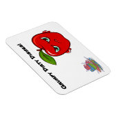 Grumpy Apple Dirty Dishes Sign Magnet Magneet (Rechterzijde)