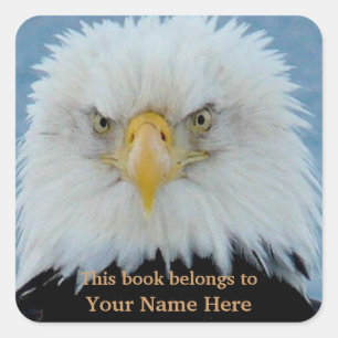 Grumpy Bald Eagle Vierkante Sticker